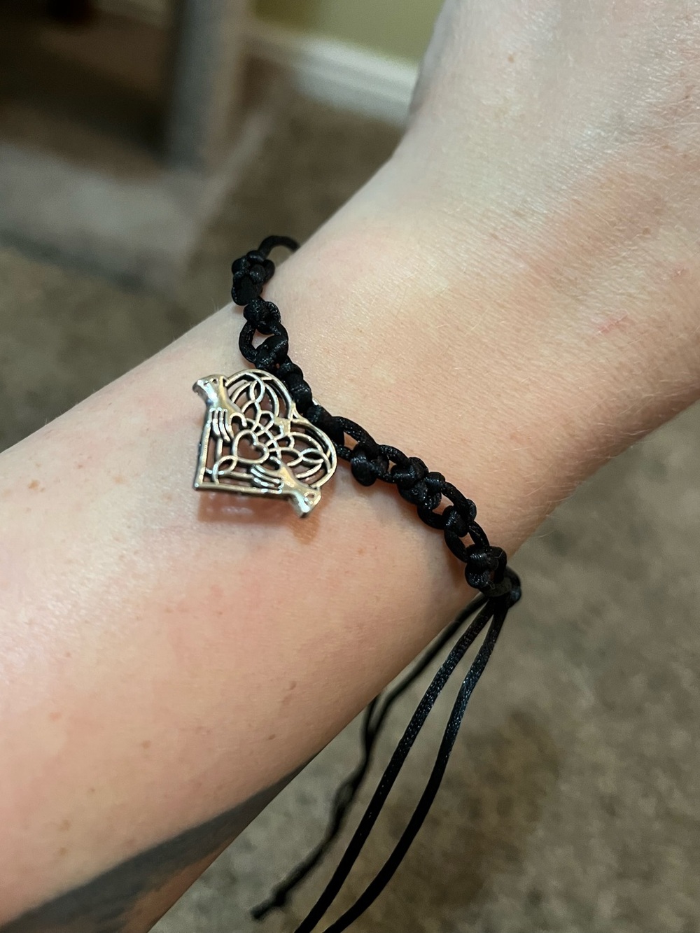 Handmade heart bracelet or anklet